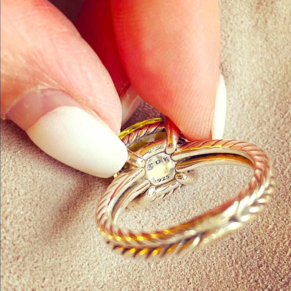 David Yurman Chatelaine® Ring with Lemon Citrine and Pavé Diamonds - Picture 6 of 14